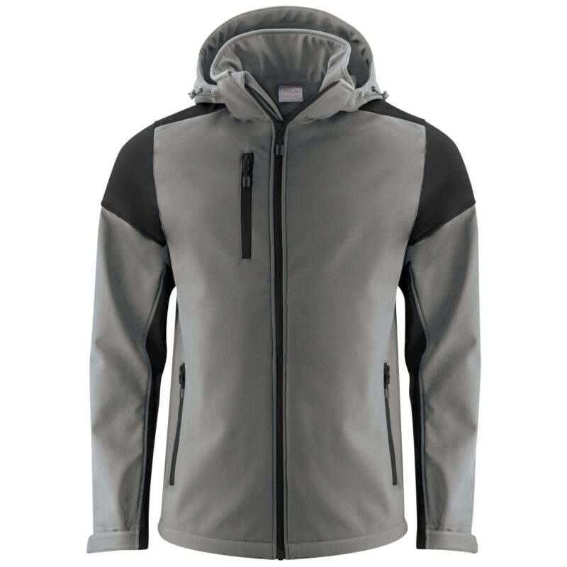 Bicolour Softshell Jacket with Detachable Hood