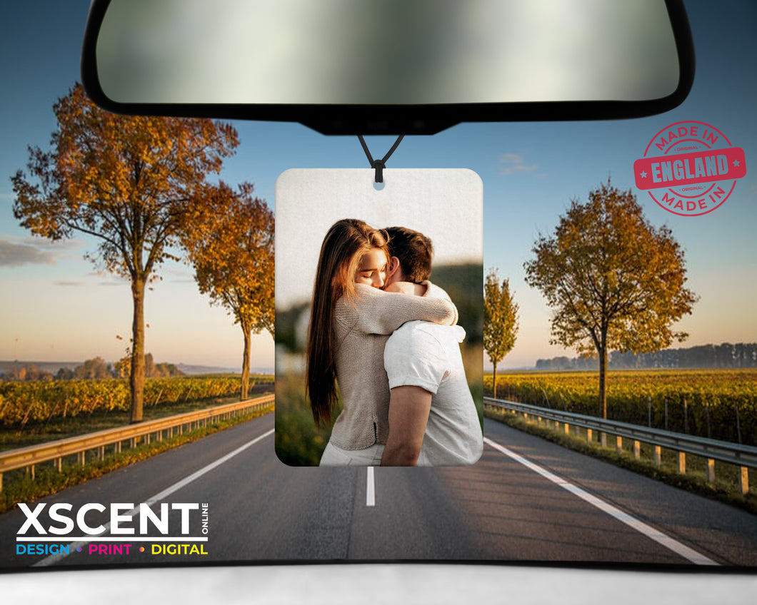Personalised Double Sided Car Air Freshener: Custom Photo Gift